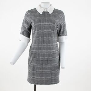 Kingston Grey Printed Contrast-Trim Bodycon Dress